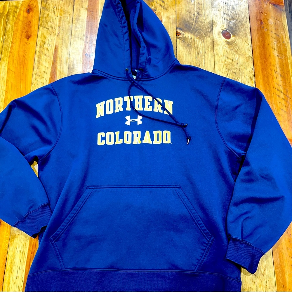 Under Armour Northern Colorado UNC blue hoodie with kangaroo pocket